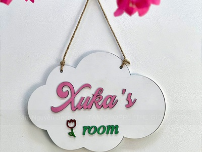 Bảng treo cửa nhiều kiểu đơn giản [Cute - Theo yêu cầu] KT khoảng 30x20cm YC-BANGHIEU-20